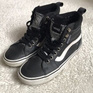 Vans Black and White High-Top Sneakers